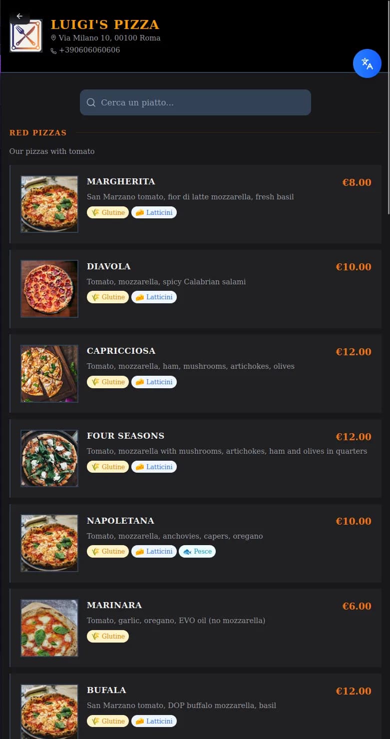 Menu Digitale