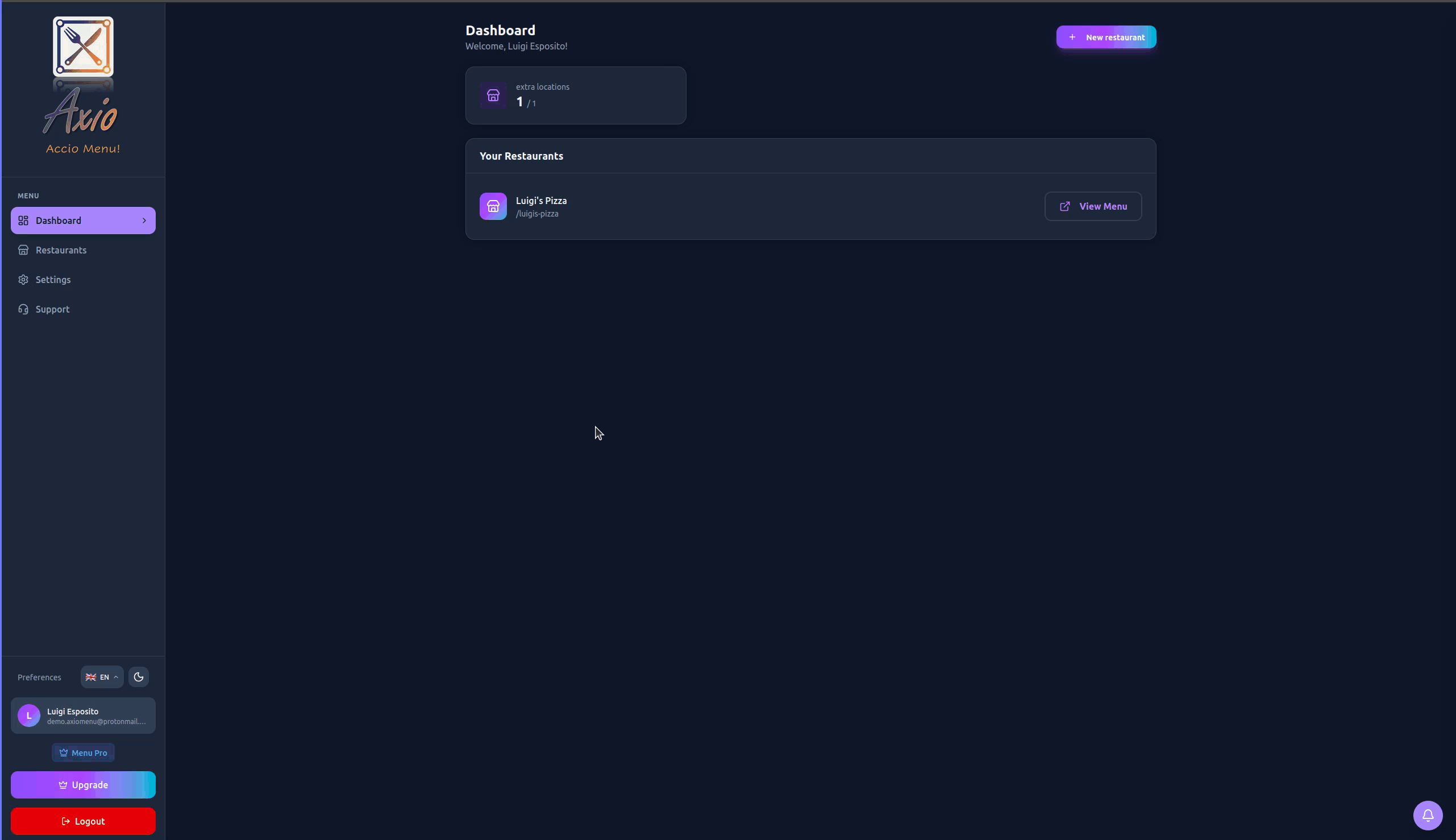 Activate the Online Orders add-on